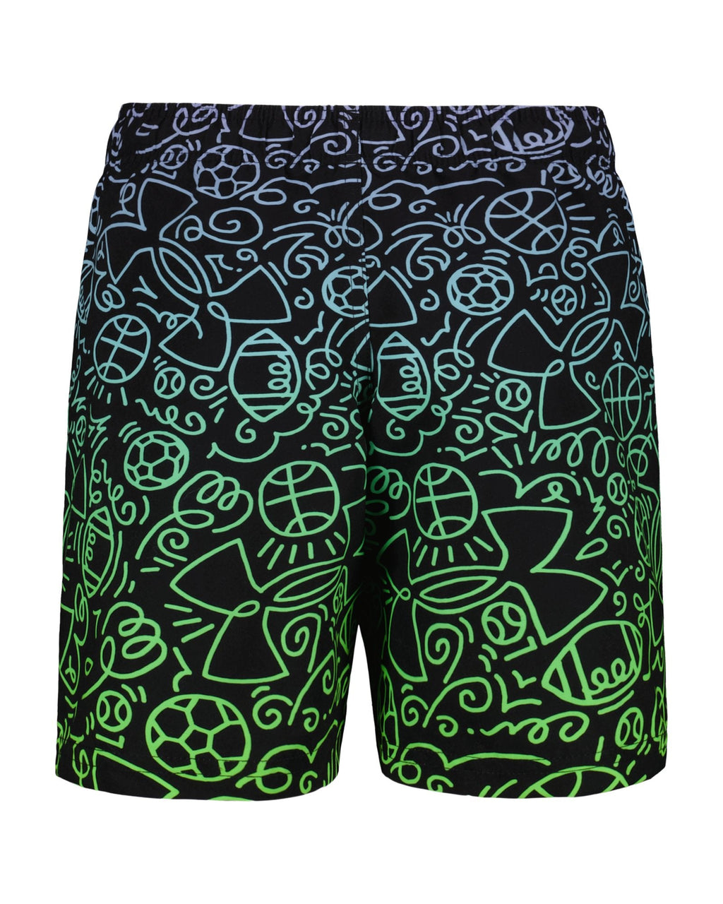 UA Doodle Eng Boys' Volley Shorts - Black