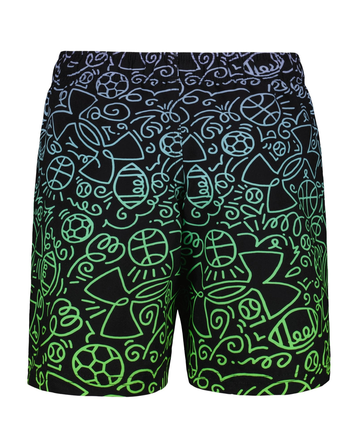 UA Doodle Eng Boys' Volley Shorts - Black
