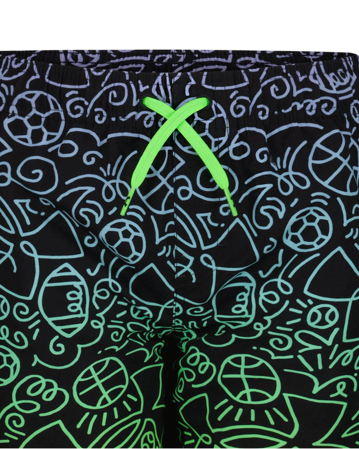 UA Doodle Eng Boys' Volley Shorts - Black