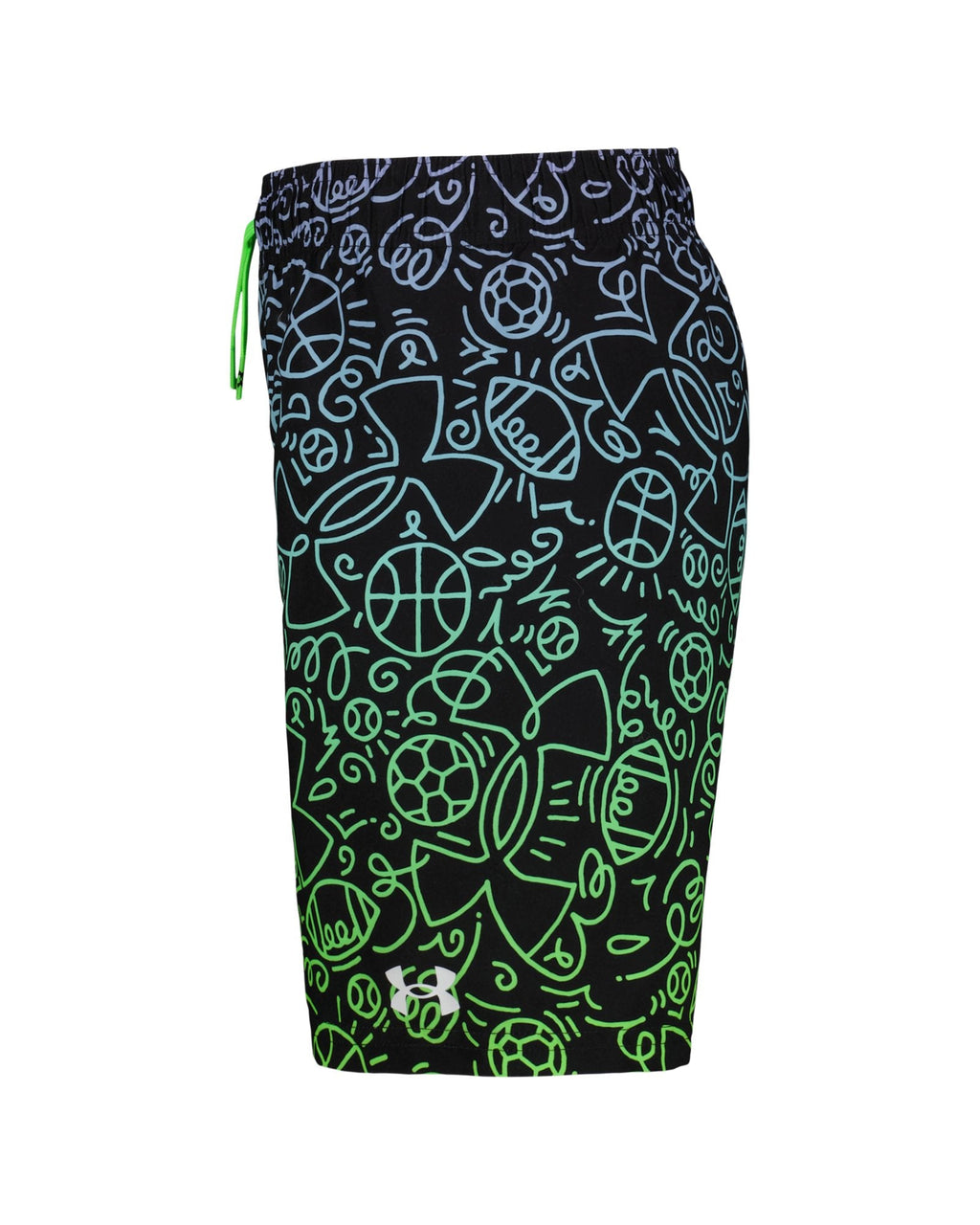 UA Doodle Eng Boys' Volley Shorts - Black