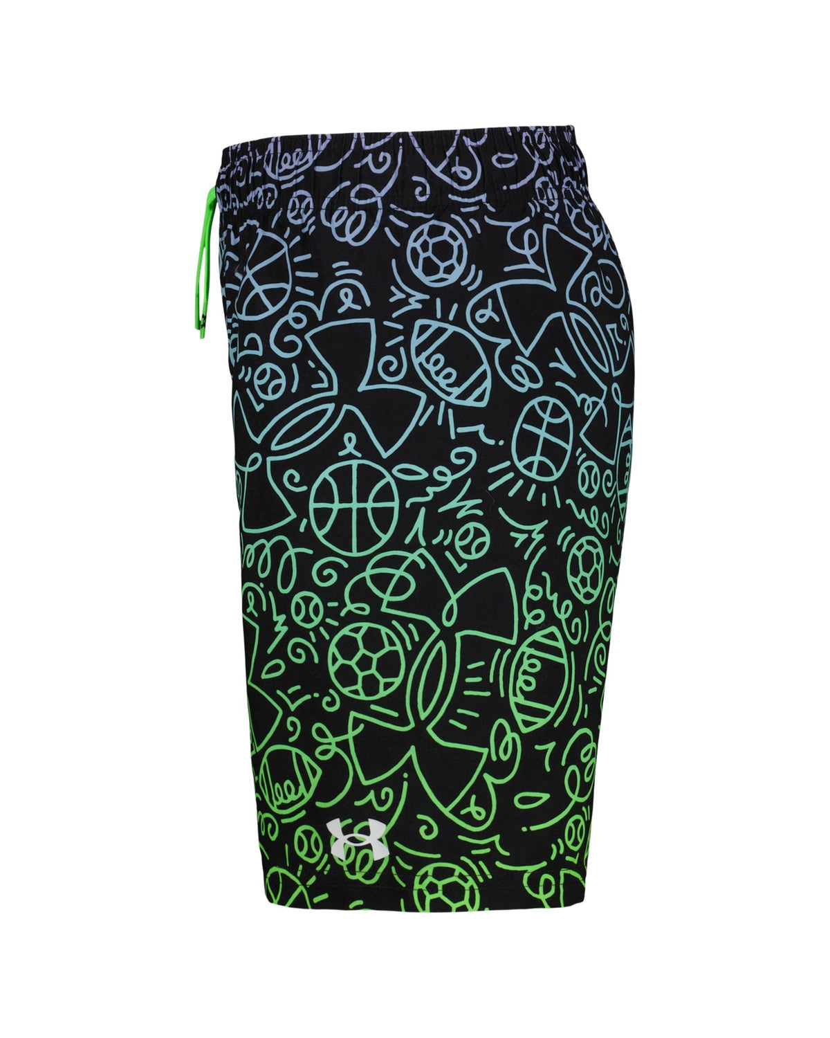 UA Doodle Eng Boys' Volley Shorts - Black