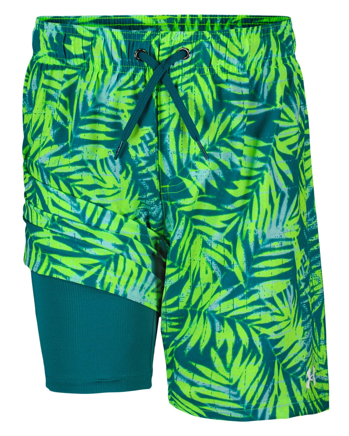 UA Compression Print Boys' Volley Shorts - Blue