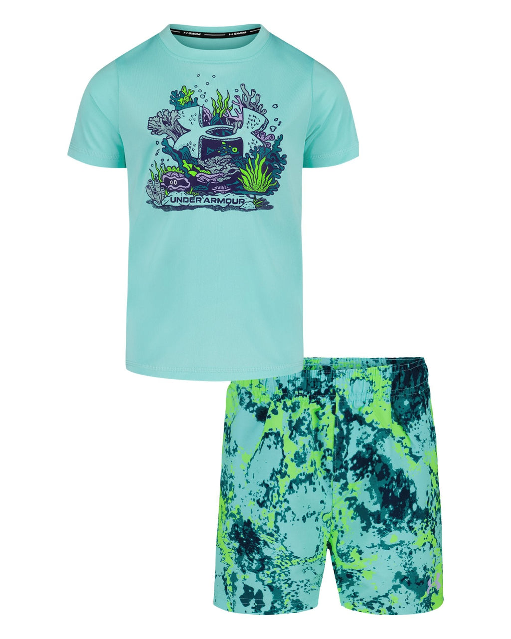 UA Coral Logo Little Boys' Set - Blue