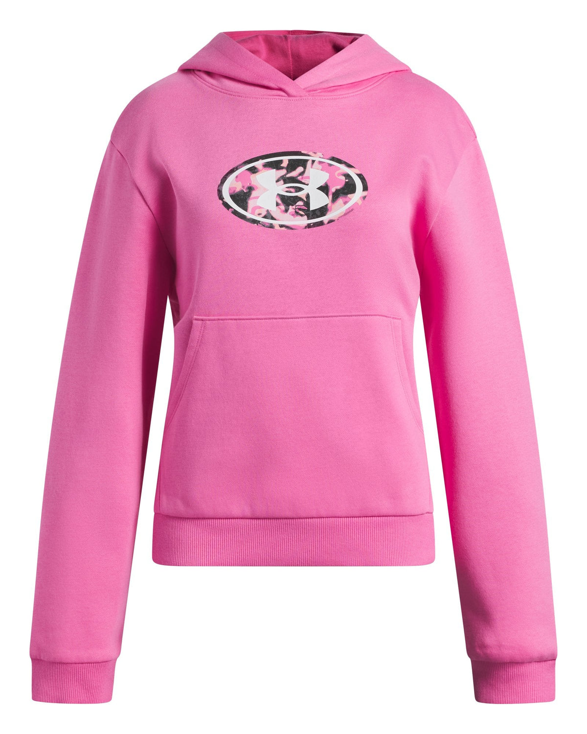 UA Big Logo Print Fill Girls' Hoodie - Pink