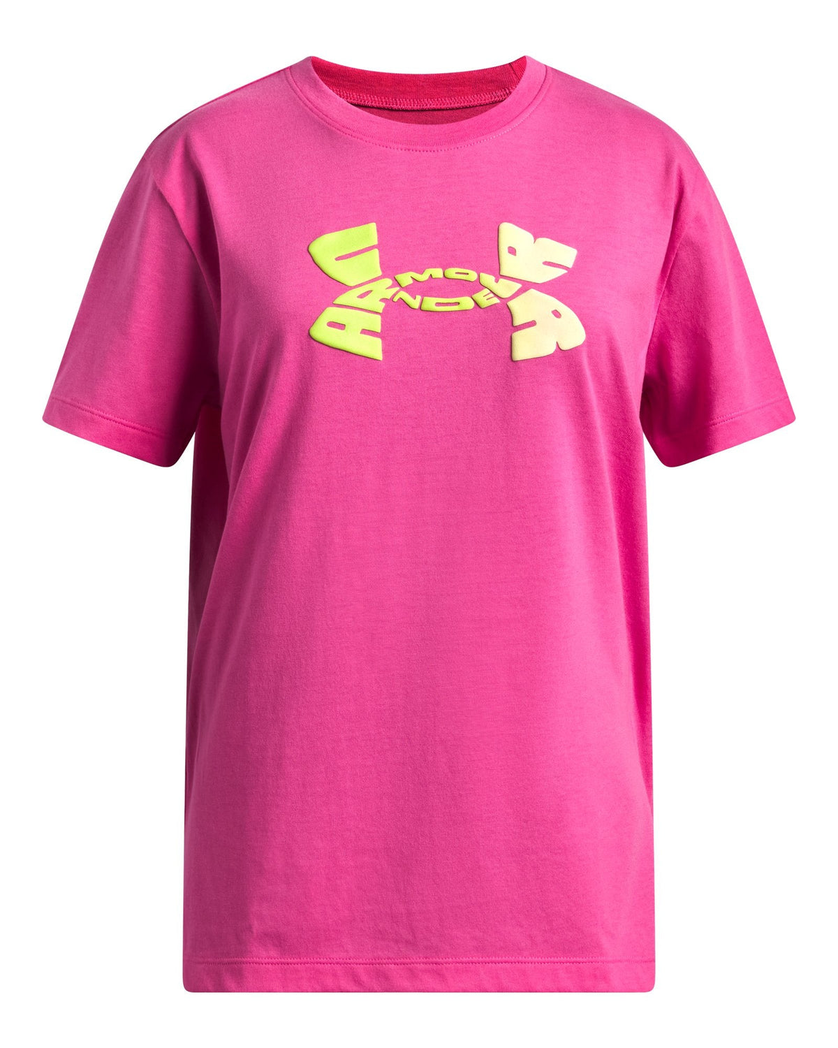 UA Big Logo Wordmark Girls' Oversized Short Sleeve - Pink