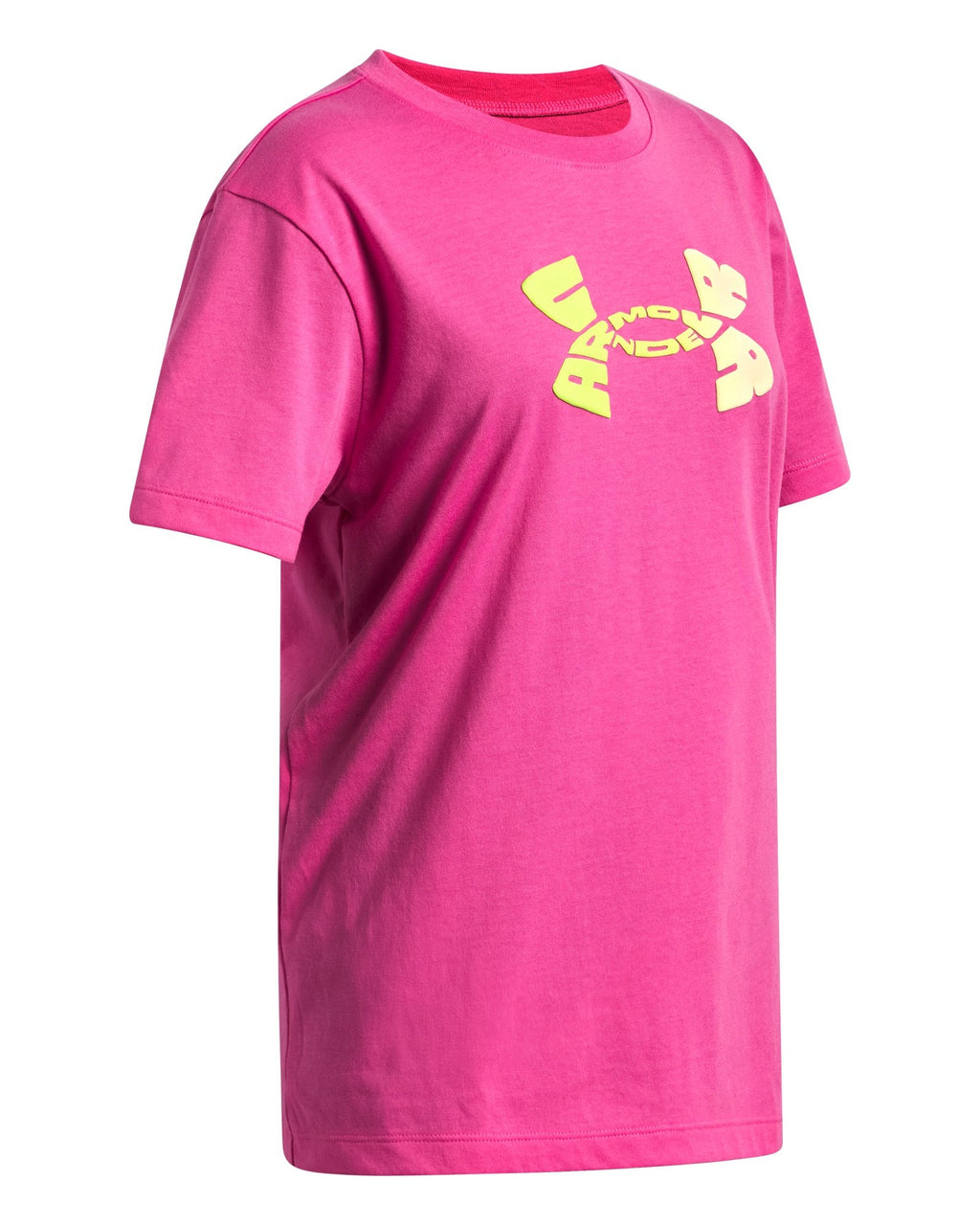 UA Big Logo Wordmark Girls' Oversized Short Sleeve - Pink