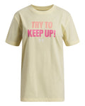 UA Verbiage Girls' Oversized Short Sleeve - Yellow