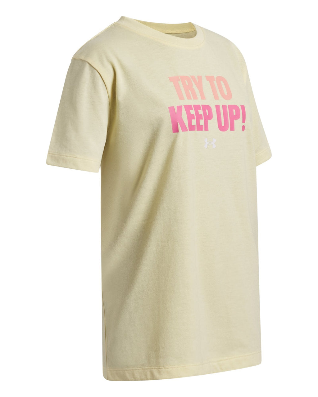UA Verbiage Girls' Oversized Short Sleeve - Yellow