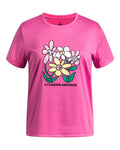 UA Tech™ Floral Sport Graphic Girls' Short Sleeve - Pink
