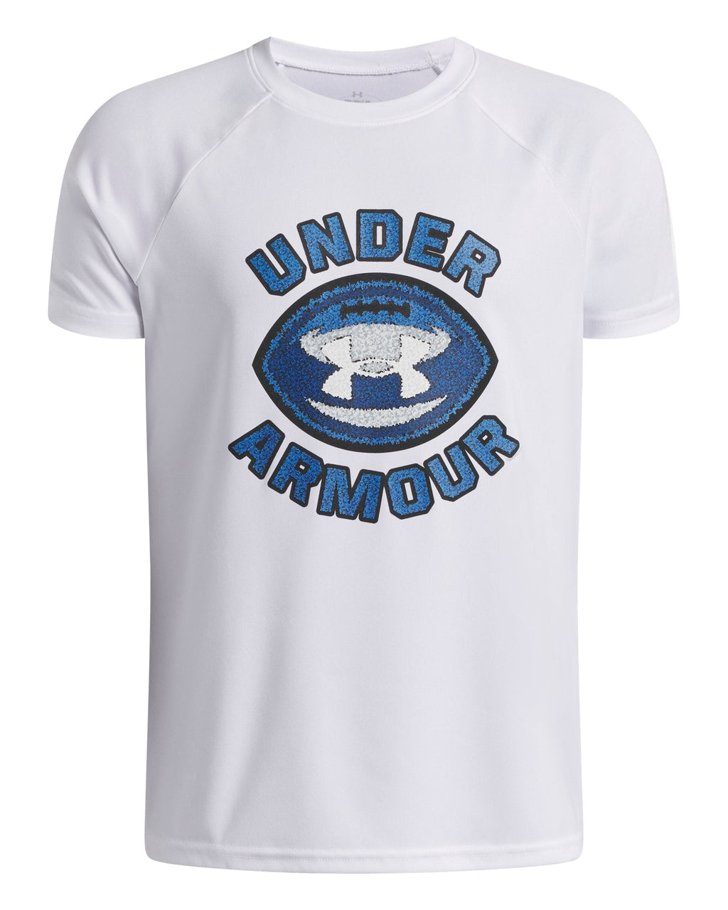 UA Tech™ Chenille Football Boys' Short Sleeve - White