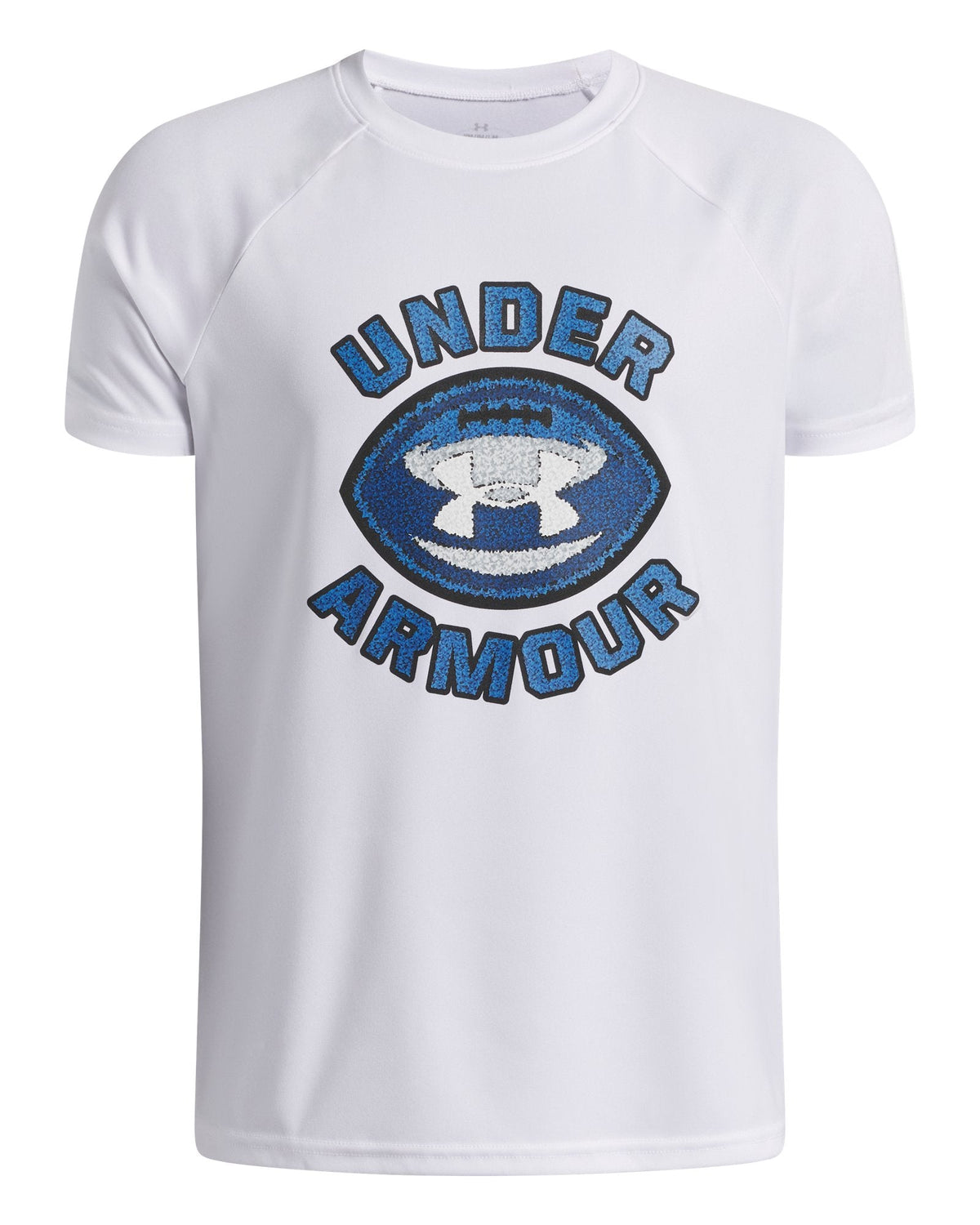 UA Tech™ Chenille Football Boys' Short Sleeve - White