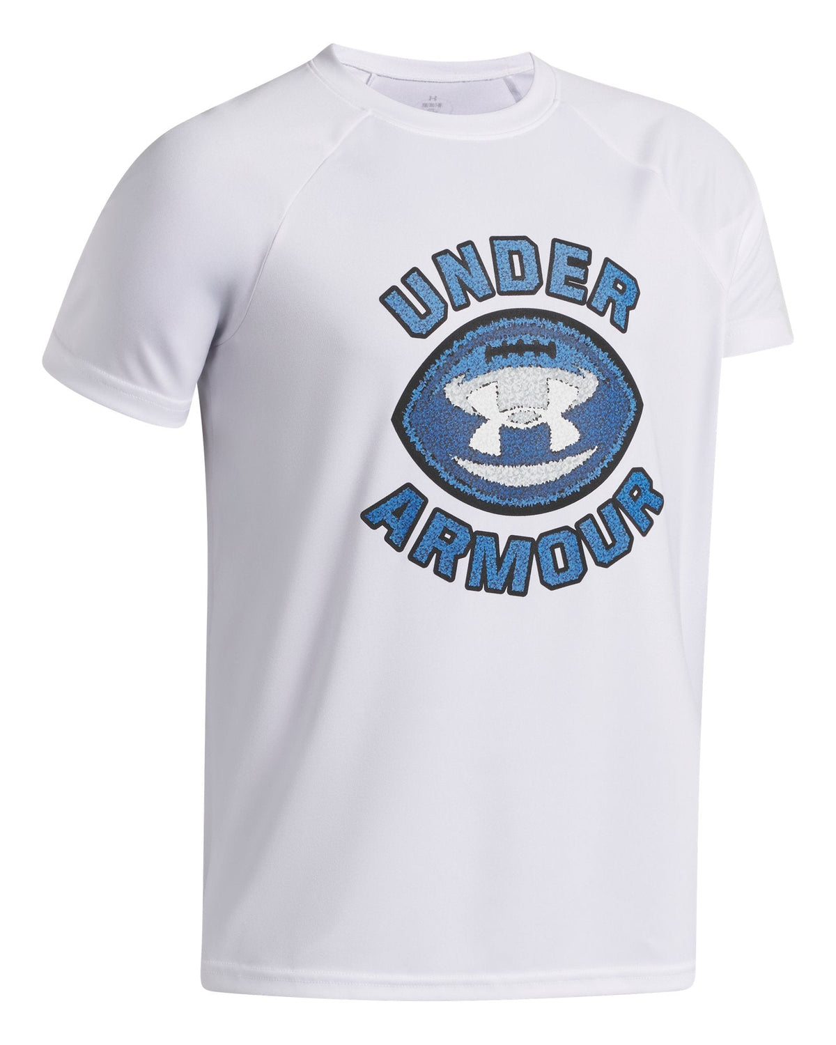 UA Tech™ Chenille Football Boys' Short Sleeve - White