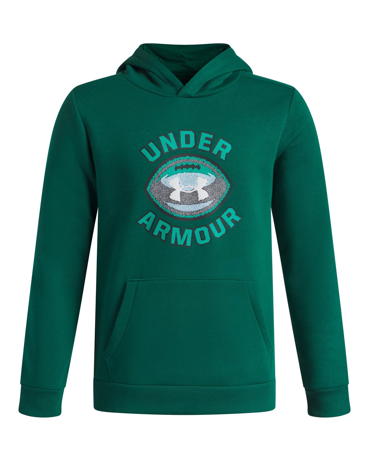 UA Rival Fleece FB Graphic Boys' Hoodie - Green