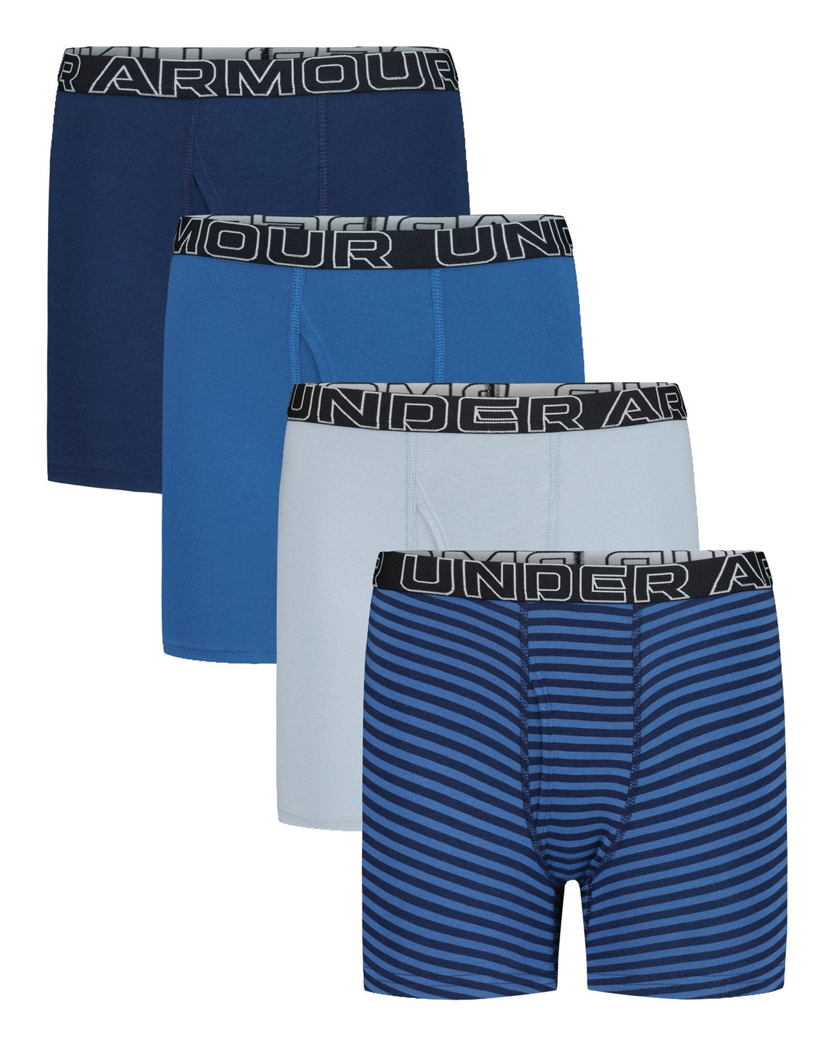UA Performance Cotton Boys' Boxer Briefs - Blue