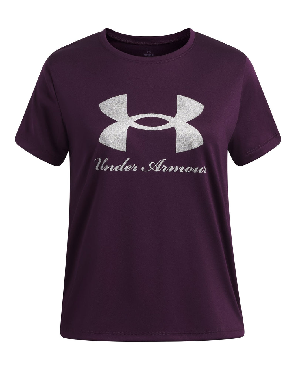UA Tech™ Big Logo Shimmer Graphic Girls' Short Sleeve - Purple