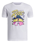 UA Coach RAC Boys' Short Sleeve - White