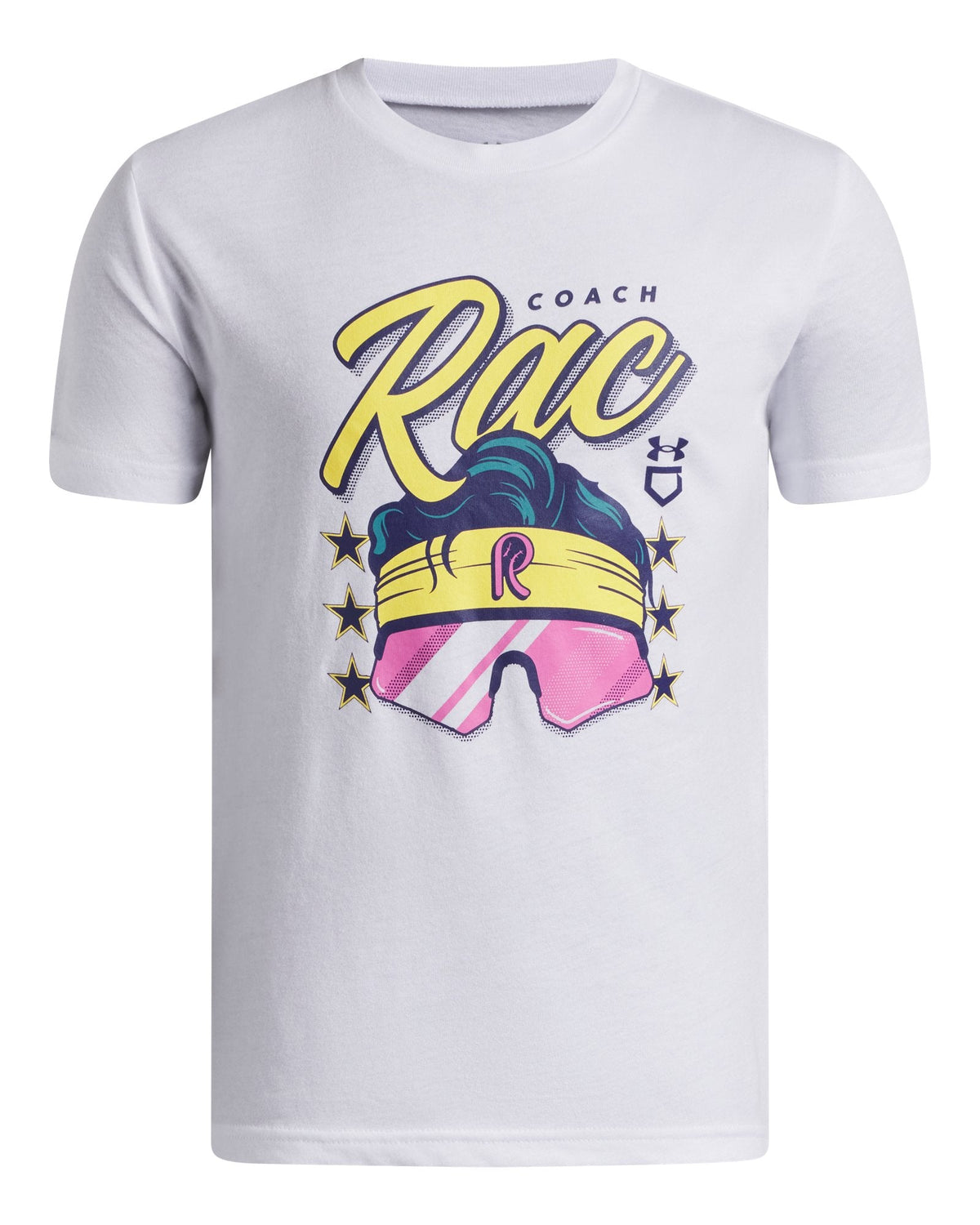 UA Coach RAC Boys' Short Sleeve - White