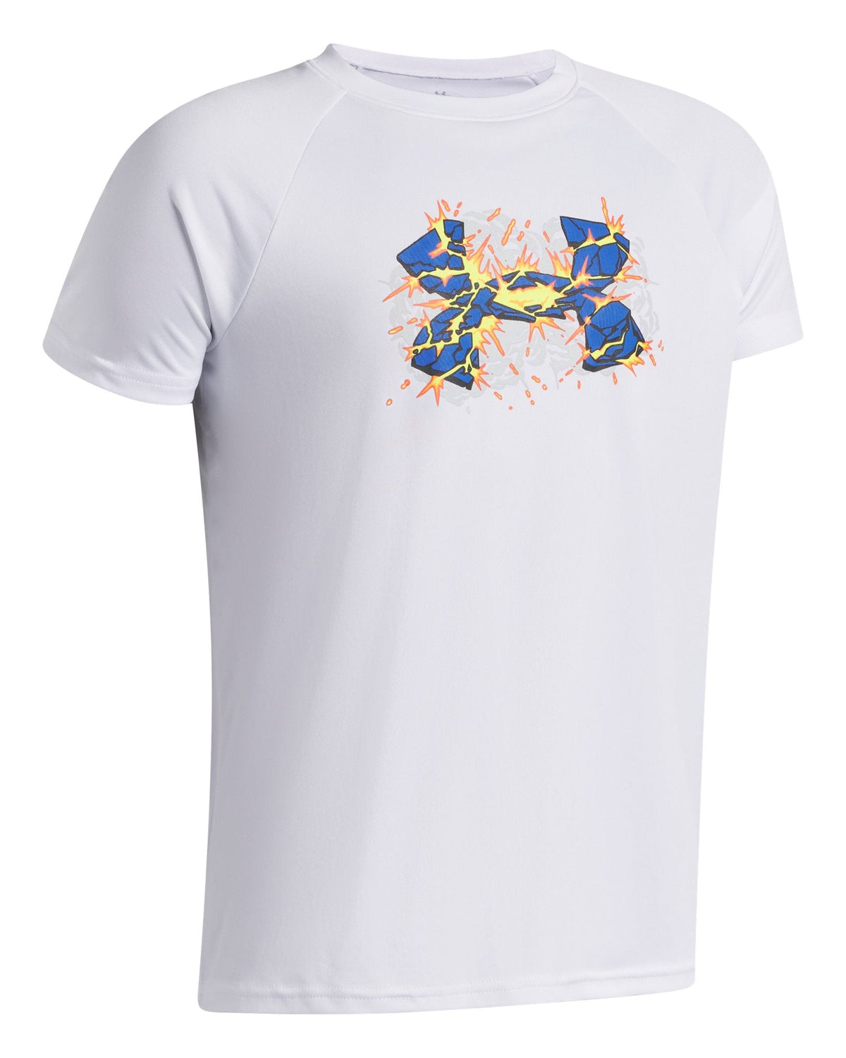 UA Slam Logo Boys' Short Sleeve - White