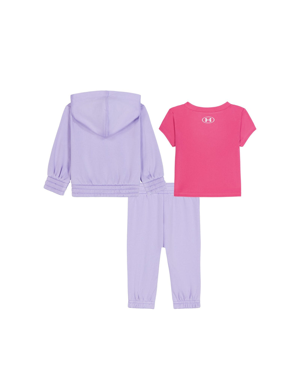 UA 3-Piece Newborn Girls' Full-Zip Hoodie Set - Purple