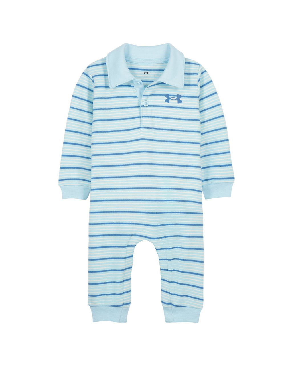 UA Stripe Newborn Boys' Polo Coverall - Blue