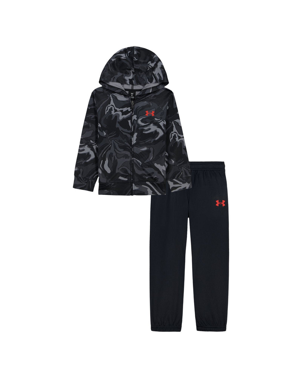 UA Armour Printed Little Boys' Full-Zip Hoodie Set - Black