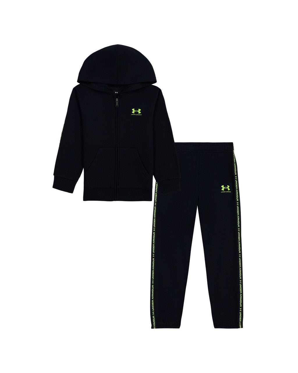 UA Rival Logo Tape Trim Toddler Boys' Set - Black