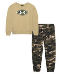 UA Rival Camo Little Boys' Hoodie & Joggers Set - Brown