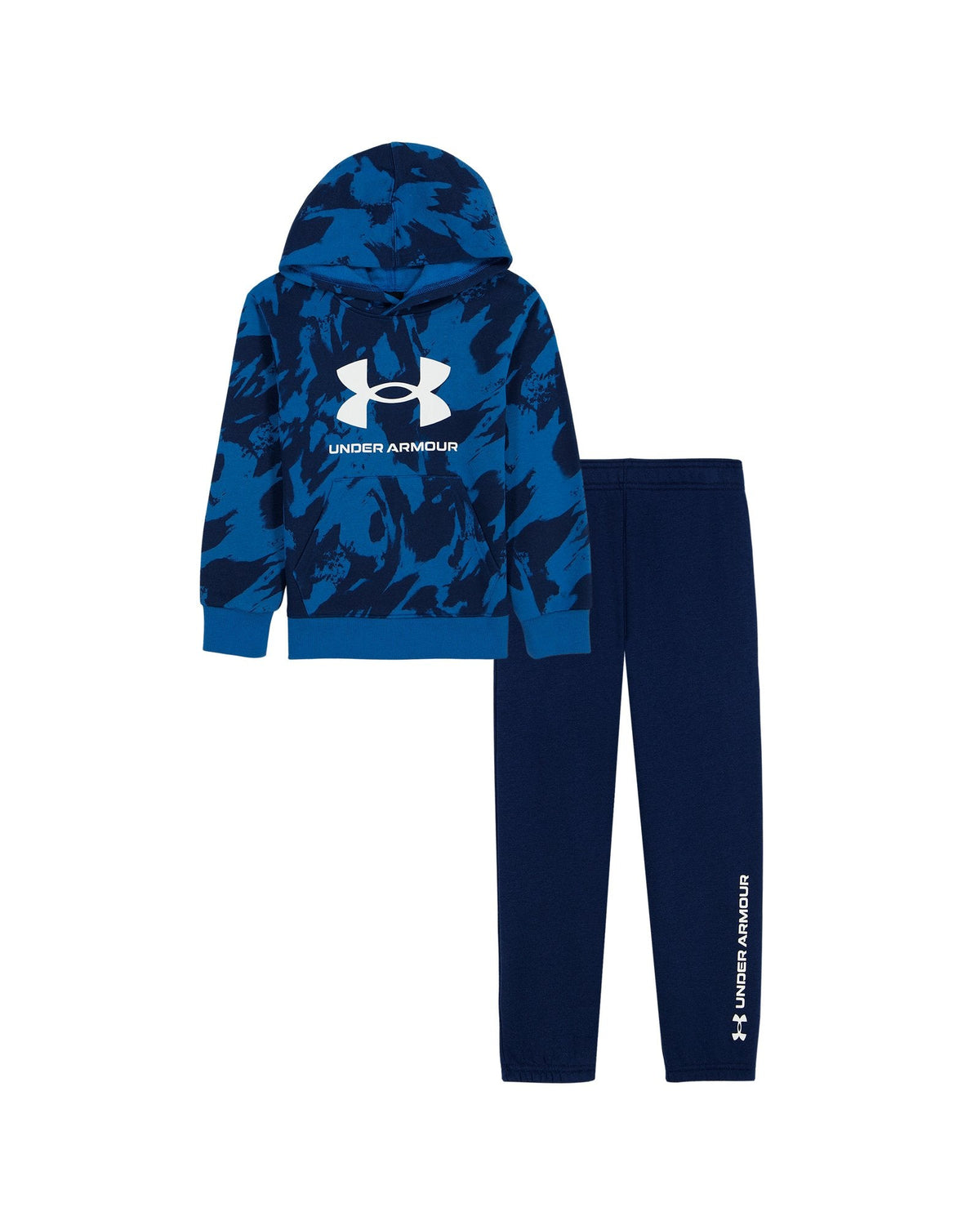 UA Rival Pattern Little Boys' Hoodie Set - Blue