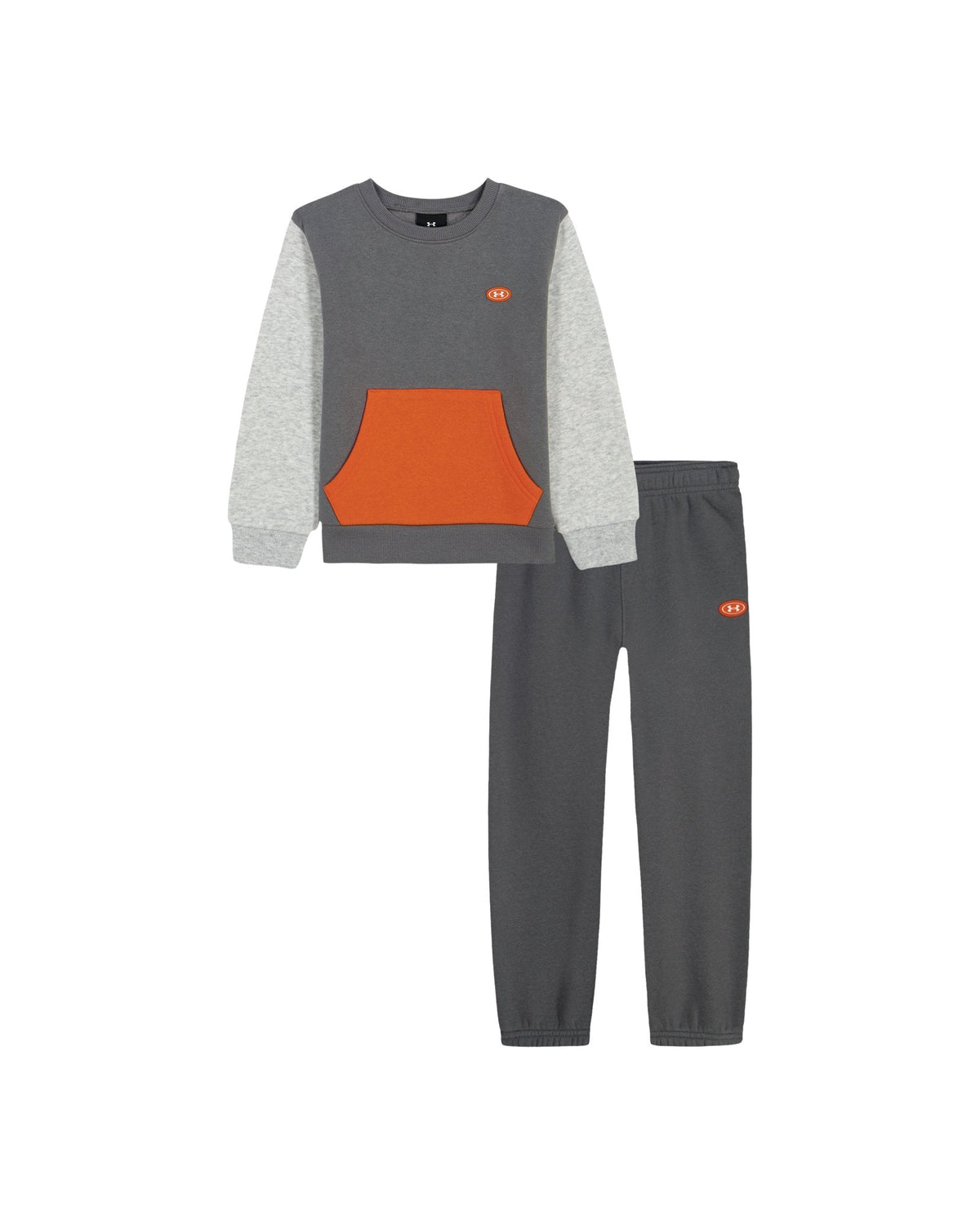 UA Rival Colorblock Toddler Boys' Crew & Joggers Set - Orange