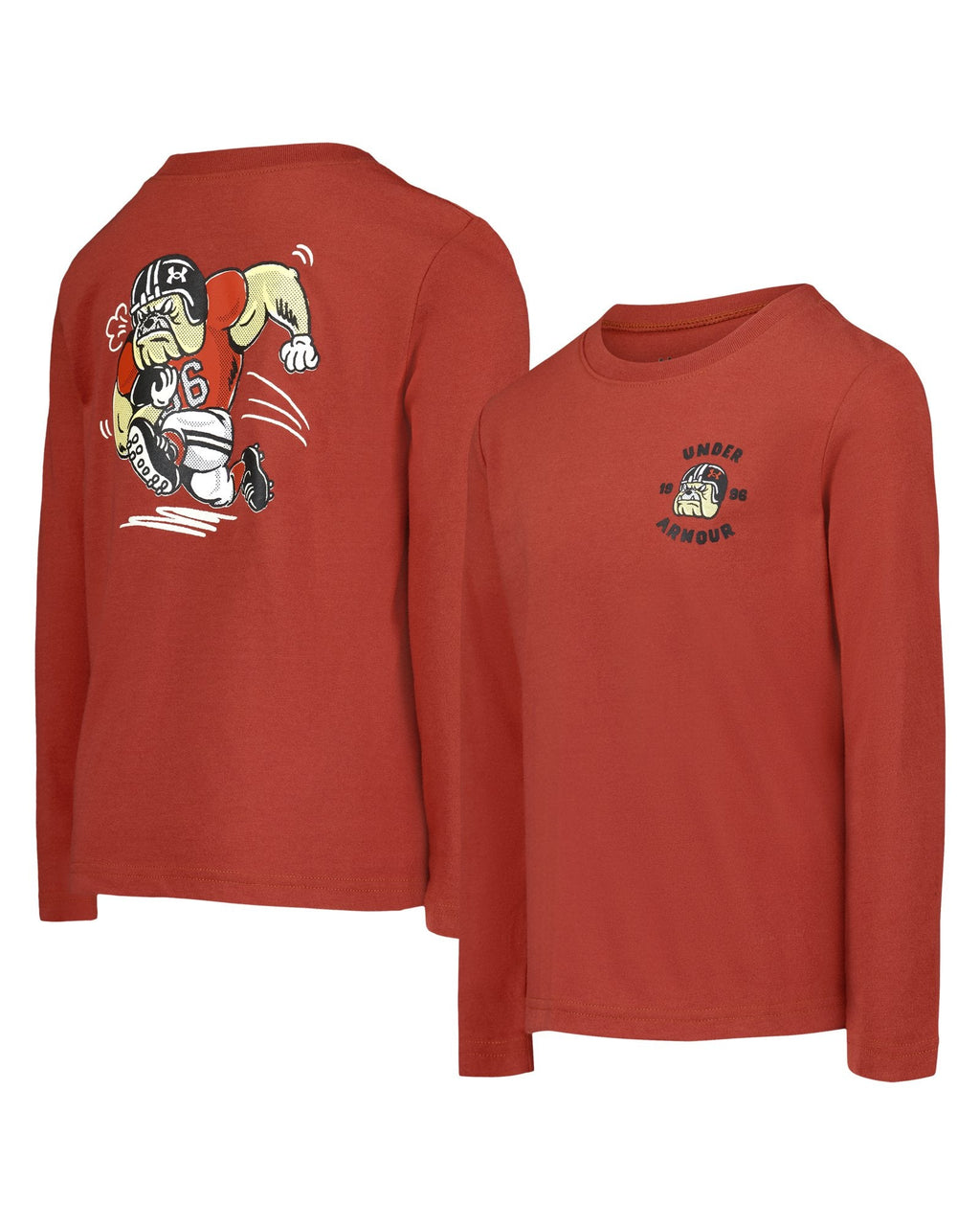 UA Bulldog Little Boys' Long Sleeve - Red