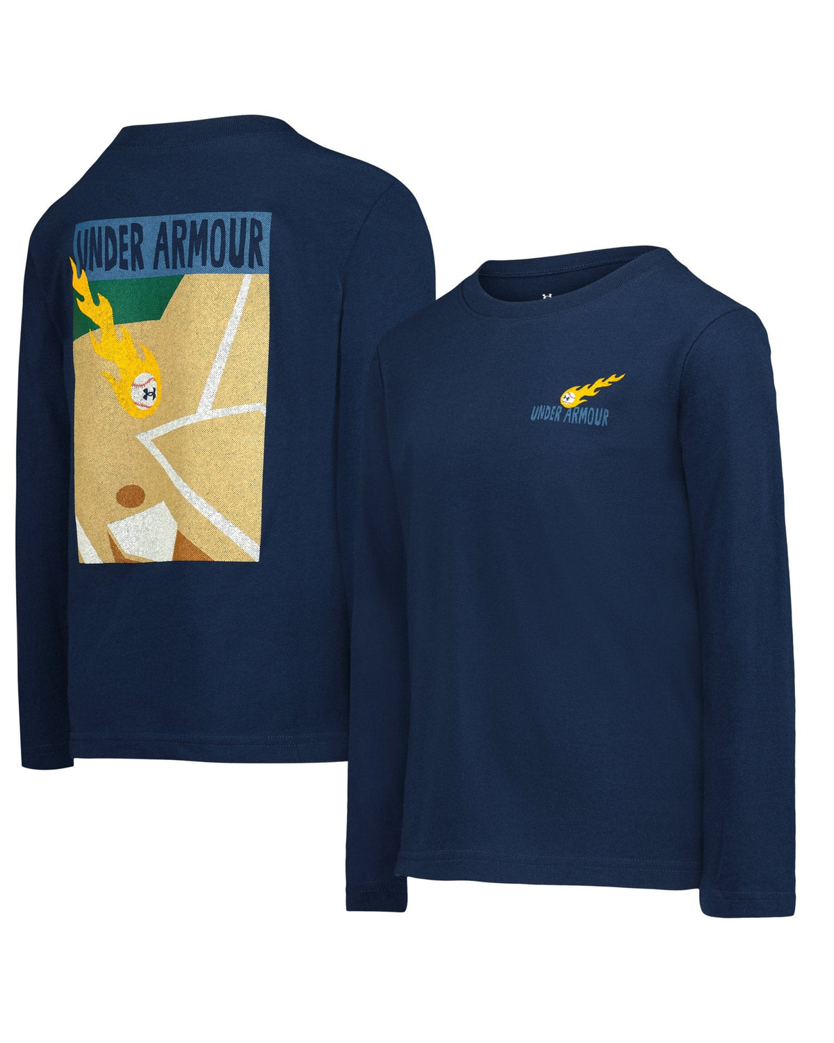 UA Fastball Little Boys' Long Sleeve - Blue