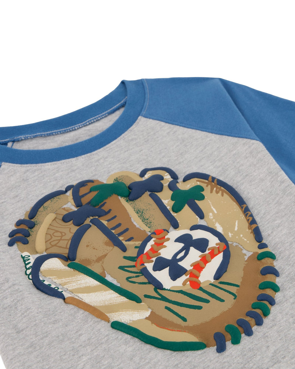 UA Baseball Glove Logo Little Boys' T-Shirt - Gray