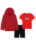 UA 3-Piece Little Boys' Hoodie Set - Red