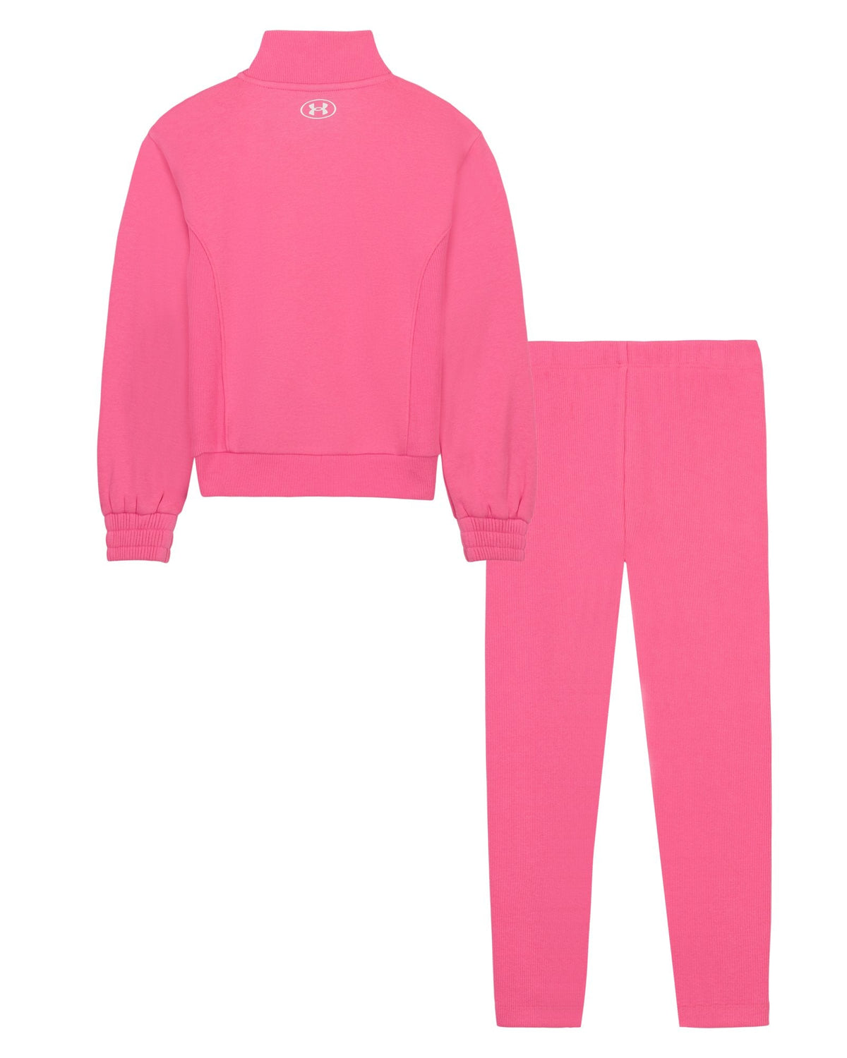 UA Ribbed Fleece Little Girls' 1/4 Zip & Leggings Set - Pink