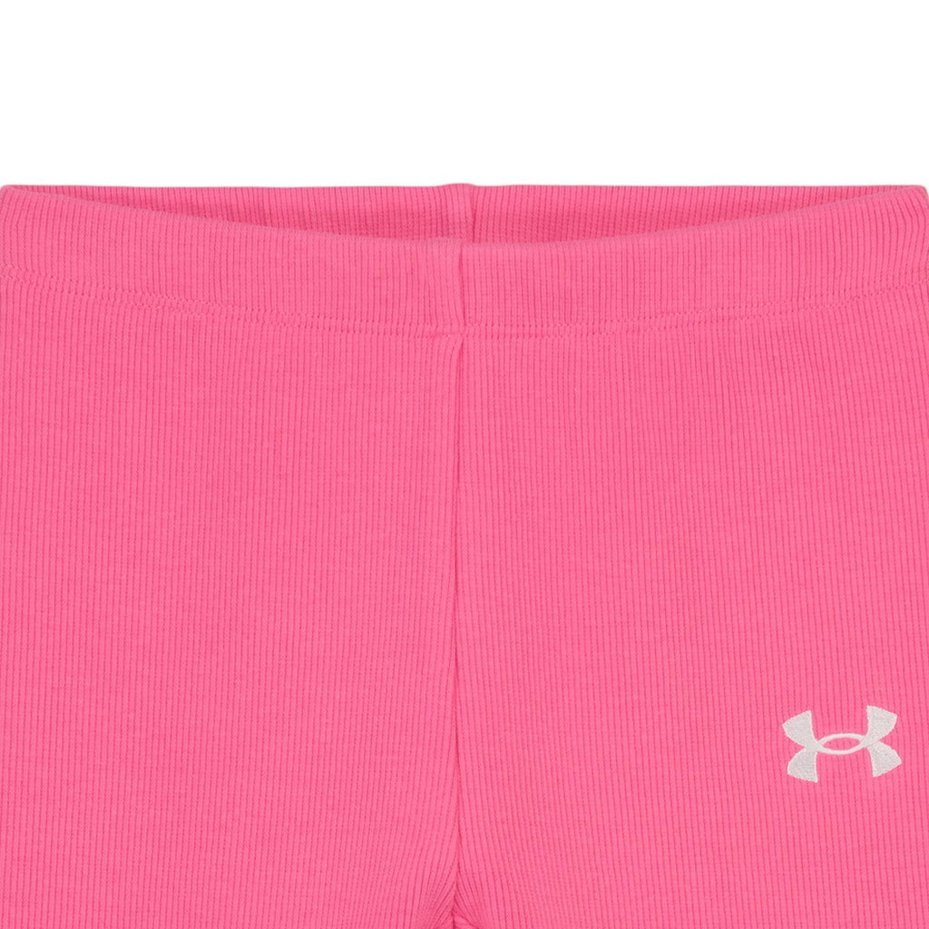 UA Ribbed Fleece Little Girls' 1/4 Zip & Leggings Set - Pink