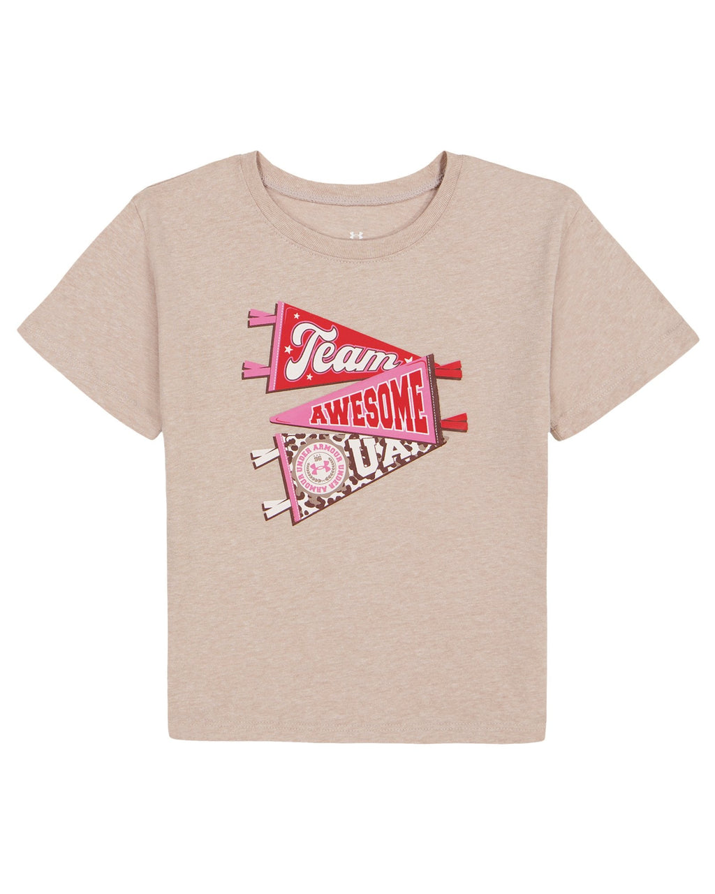 UA Team Awesome Girls' T-Shirt - Pink