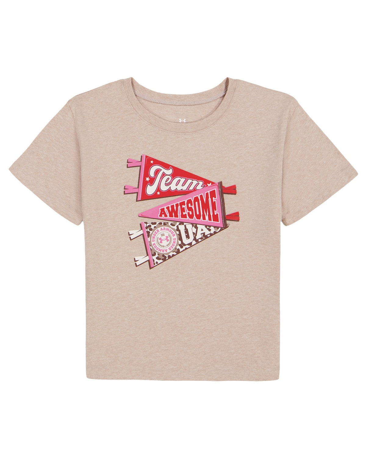 UA Team Awesome Girls' T-Shirt - Pink