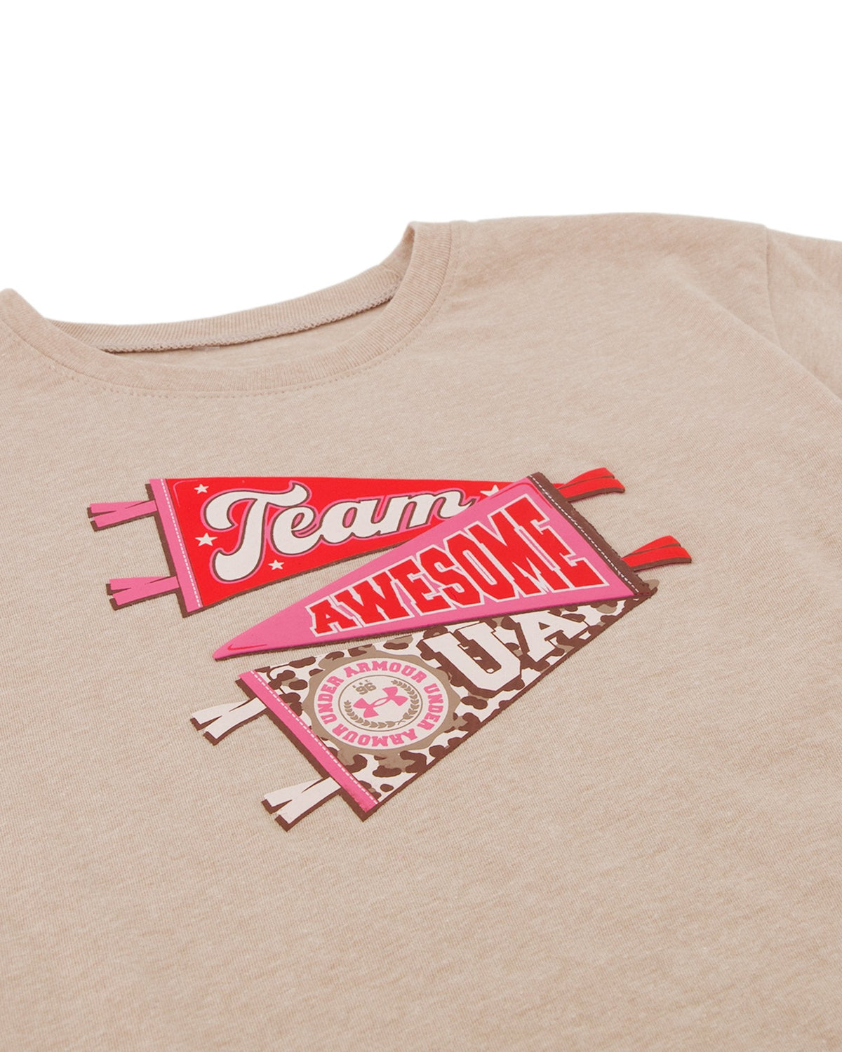 UA Team Awesome Girls' T-Shirt - Pink