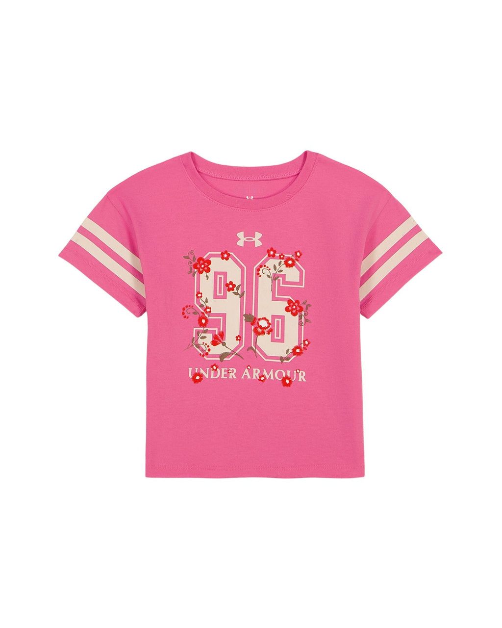 UA Floral Varsity Little Girls' T-Shirt - Pink