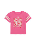 UA Floral Varsity Little Girls' T-Shirt - Pink