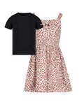 UA Baby Tee & Printed Dress Little Girls' Set - Pink