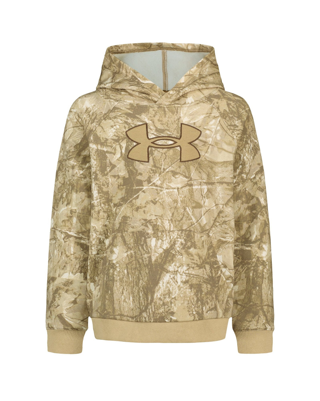 UA Printed Logo Fleece Boys' Hoodie - Brown