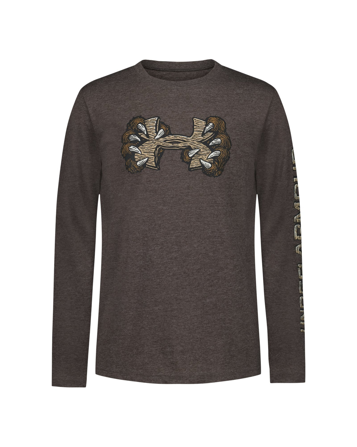 UA Bear Claw Boys' Long Sleeve - Brown