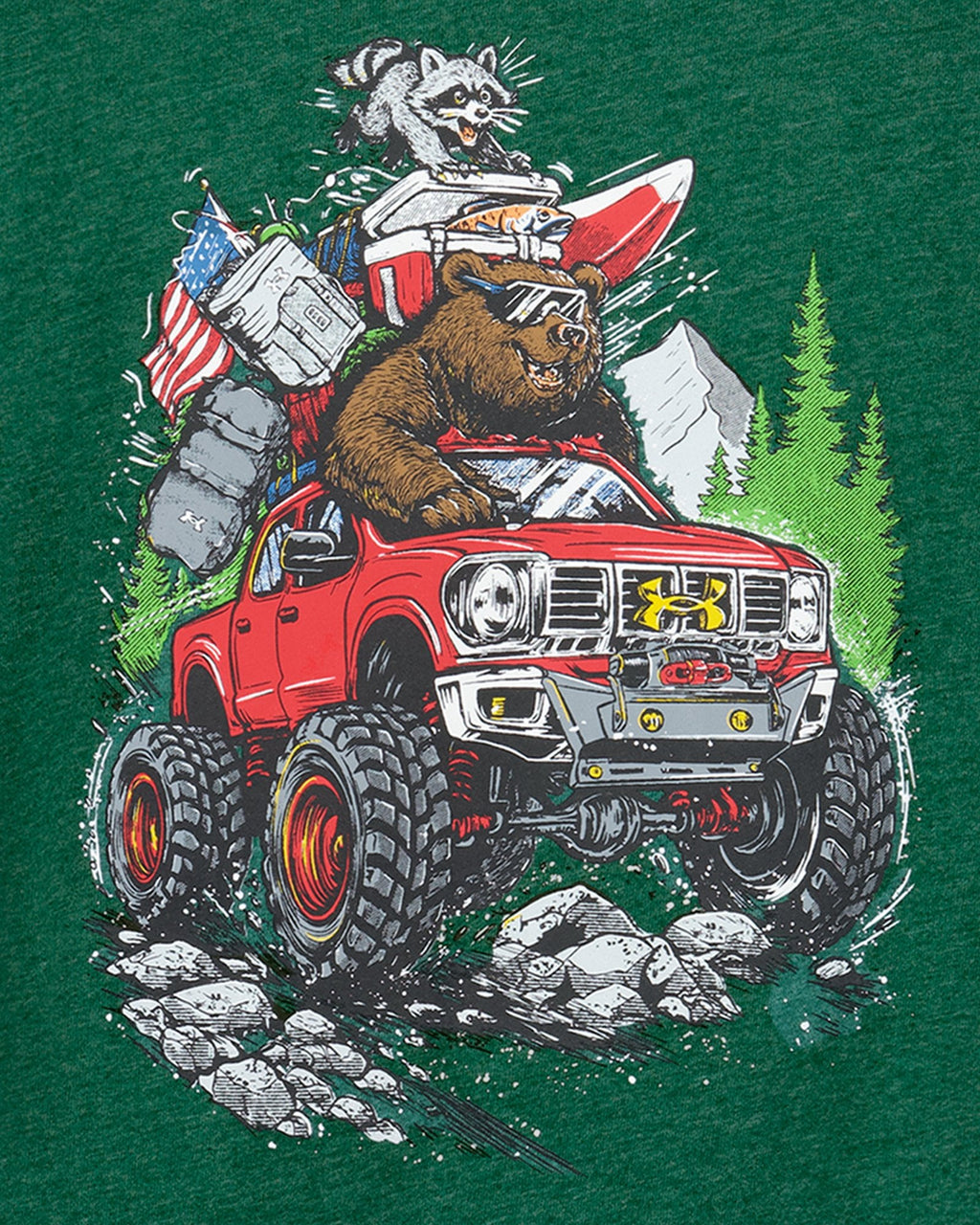 UA Off-Road Bear Boys' Short Sleeve - Green