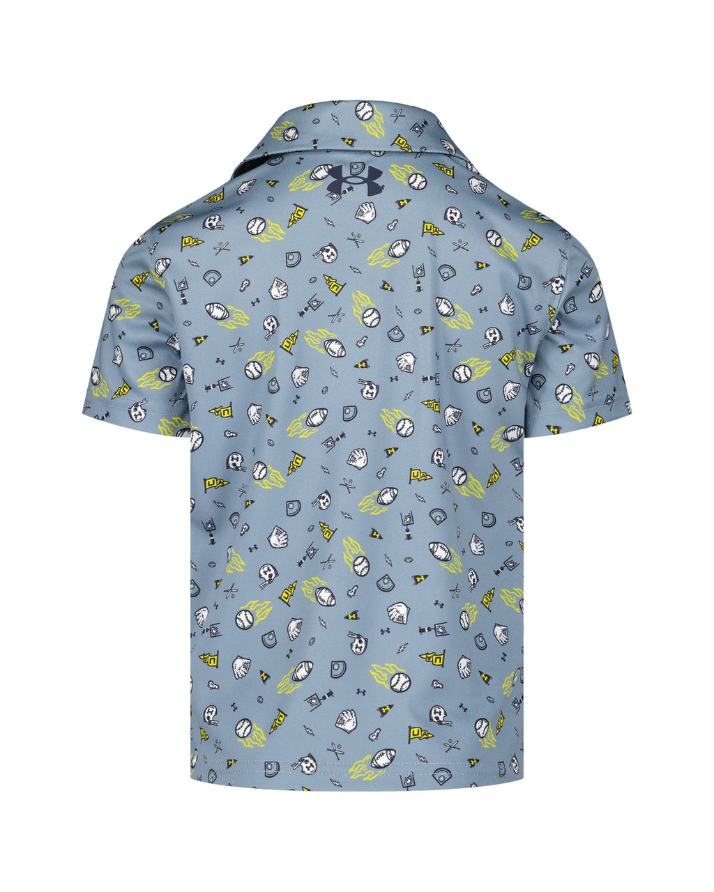 UA Matchplay Printed Boys' Polo - Blue