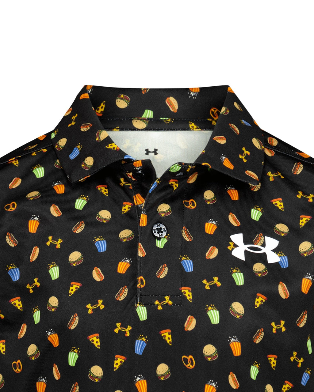 UA Matchplay Printed Boys' Polo - Black