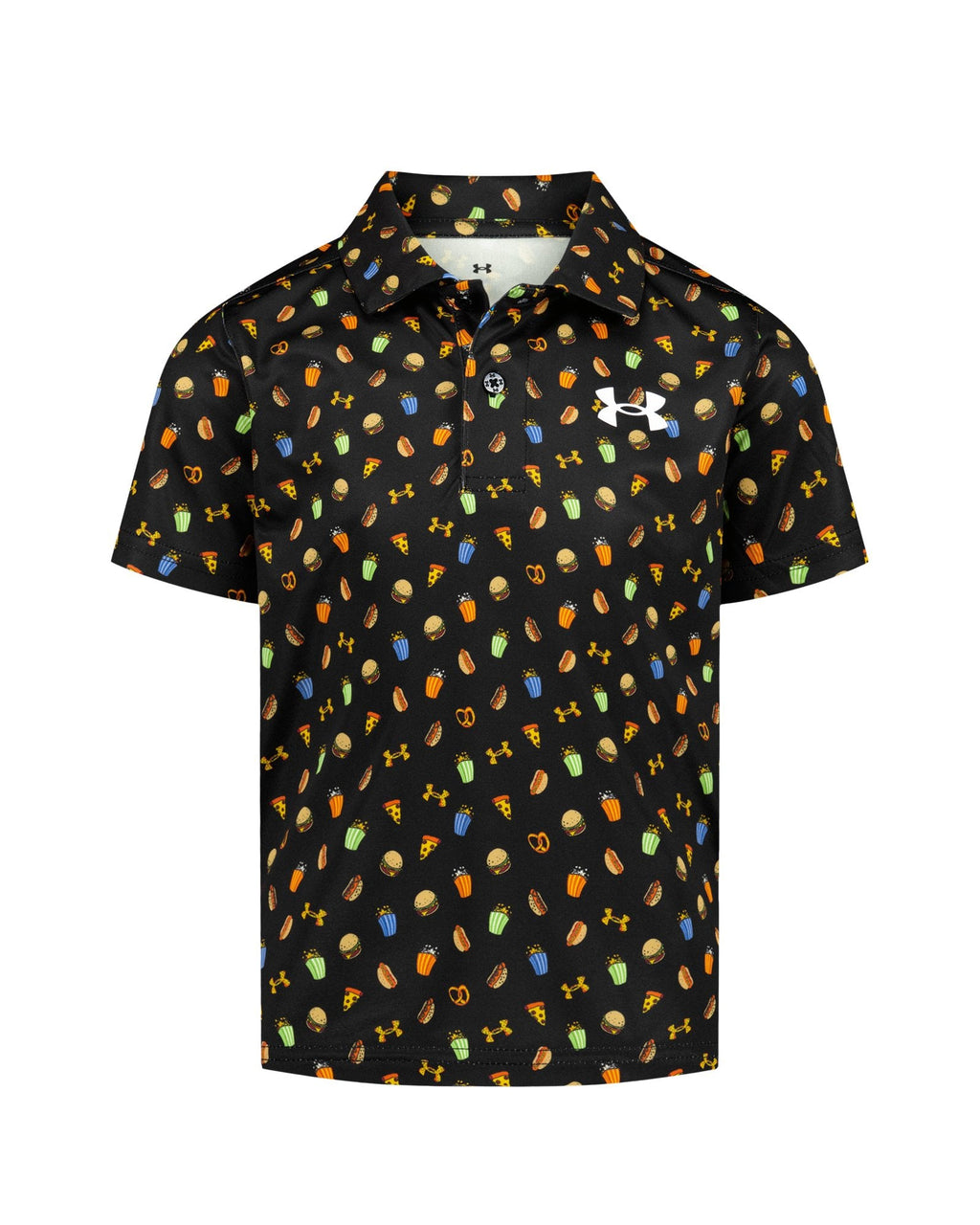UA Matchplay Printed Toddler Boys' Polo - Black