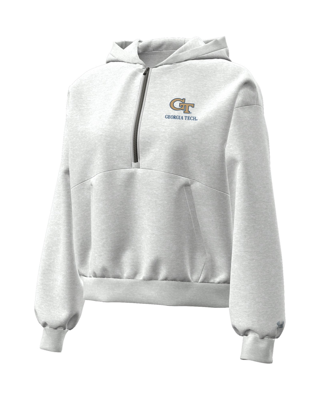 UA Icon Fleece Collegiate Women's ½ Zip Hoodie - Gray