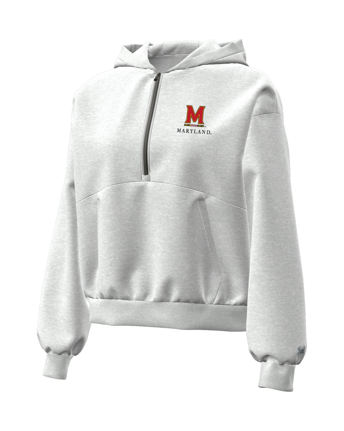 UA Icon Fleece Collegiate Women's ½ Zip Hoodie - Gray