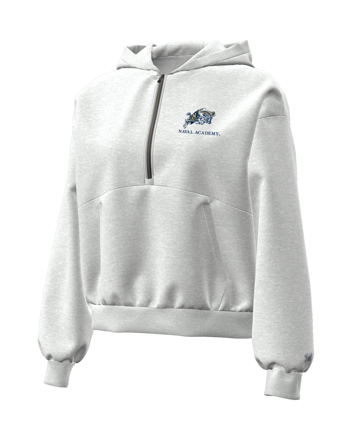 UA Icon Fleece Collegiate Women's ½ Zip Hoodie - Gray